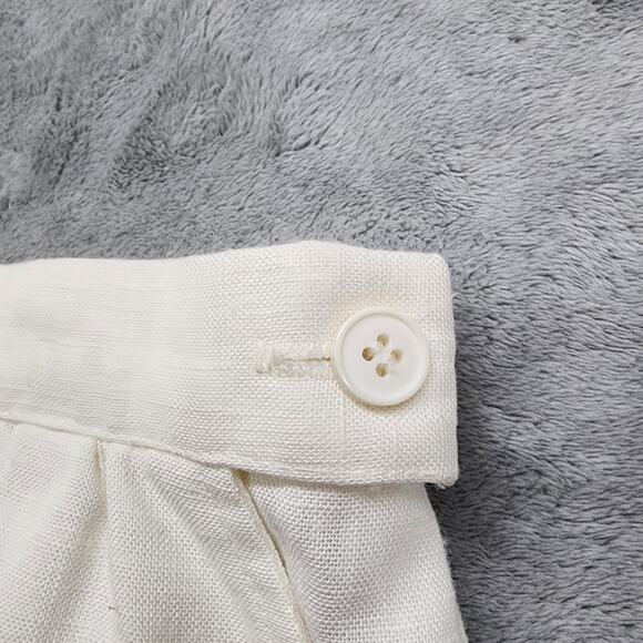 Vintage Item Eyes Skirt Womens M Ivory Cream Pleated Pencil Side Button Office - Picture 4 of 13